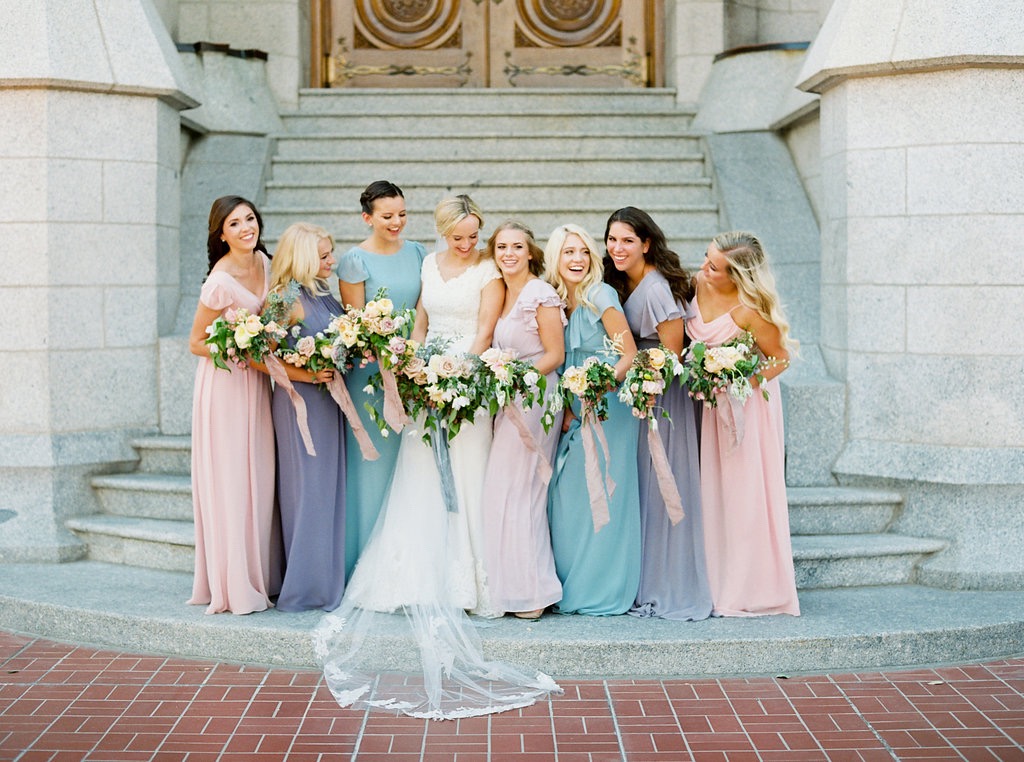 berry colored bridesmaid dresses